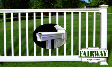 Fairway Contour Vinyl Railings w/ Square Balusters