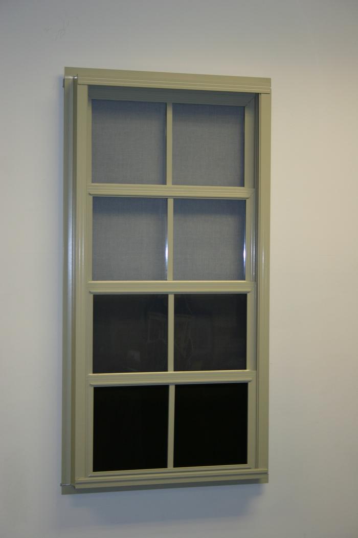 Aluminum Vertical Stacking Windows w/Memory vinyl vents