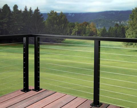 AS&D Aluminum and Cable Railings System - Black