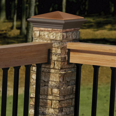 Deckorators Beige Stacked Stone Post Cover