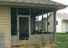 Aluminum Screened Porch - Sliding Glass Window Model