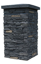 Faux Stone Column Wrap